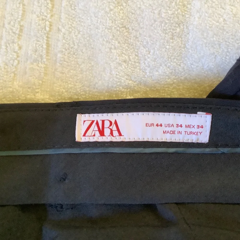 ZARA Suit Pants Slacks Navy Blue SZ 34/31